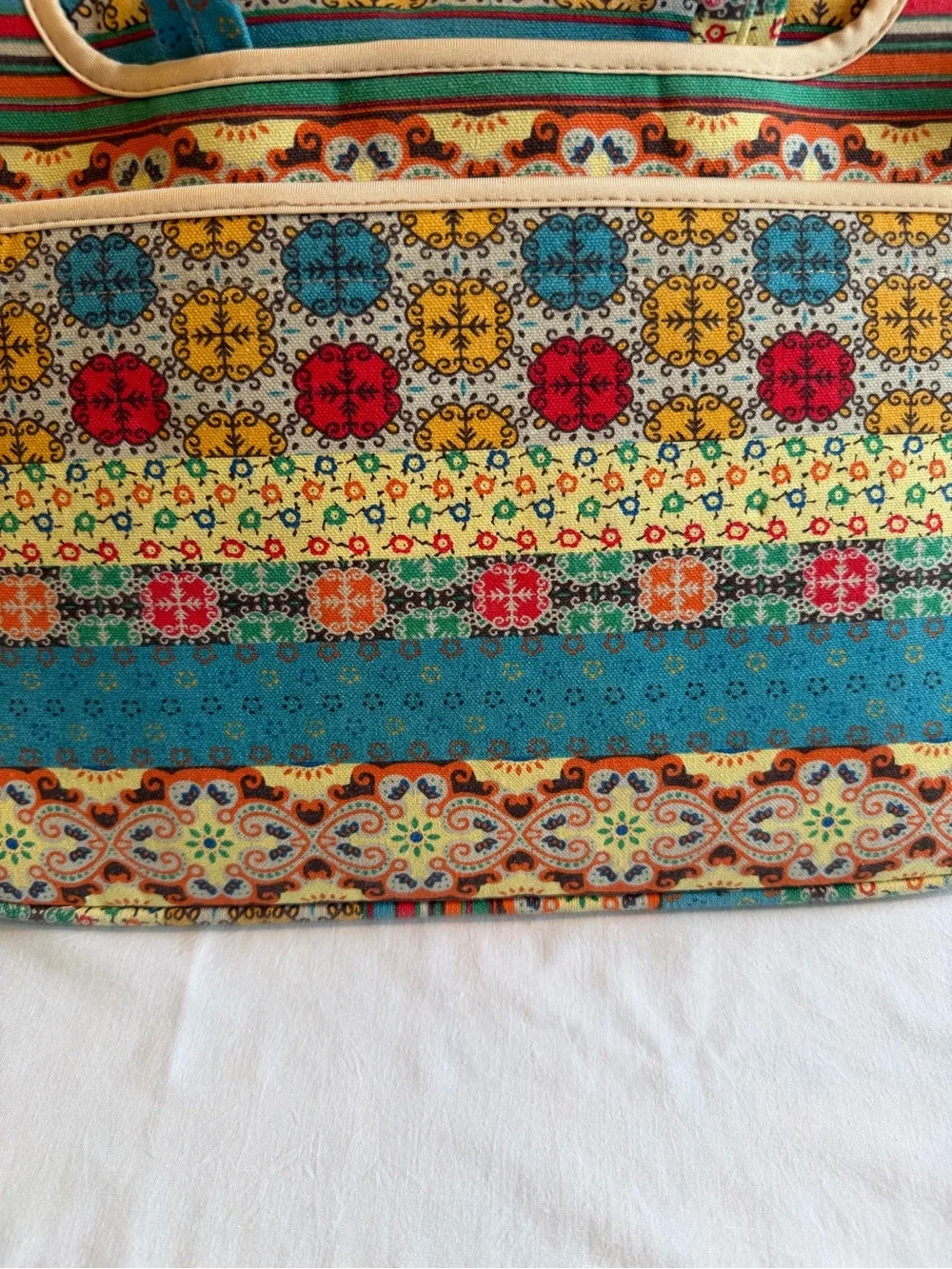 Kayond Boho Striped Multicolor Laptop Tote Bag
